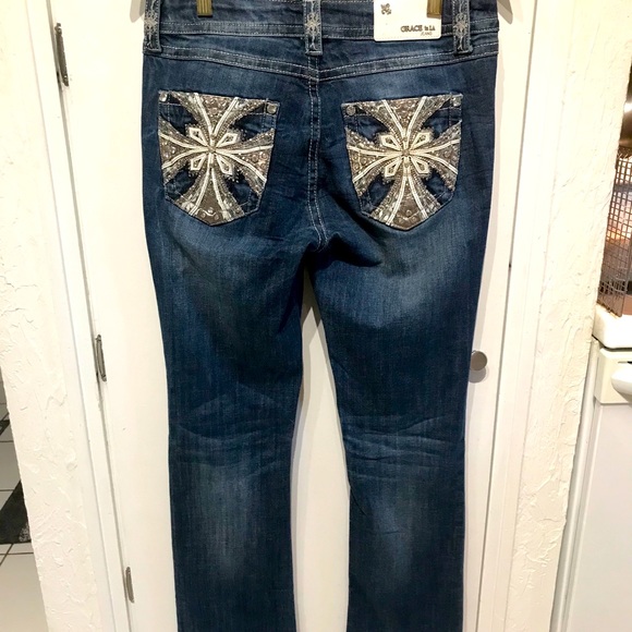 NWT GRACE IN LA EASY FIT BOOTCUT JEANS SZ 9 - Picture 2 of 6